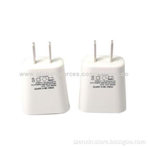 Latest Dual USB Wall Charger with 5V 2.1/1A Output